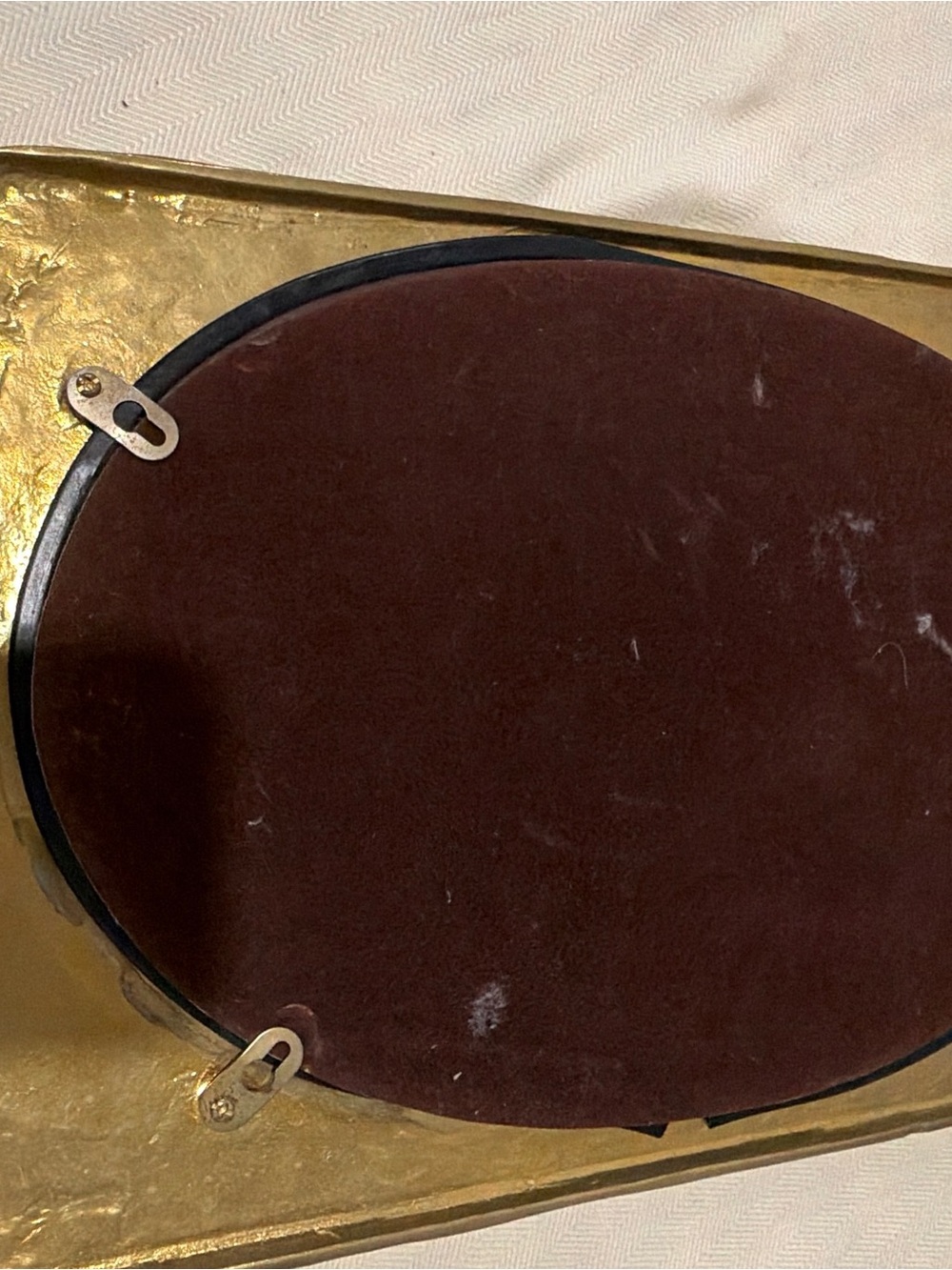 Vintage Stunning Rare Art Nouveau Brass Daffodil Floral Mirror - Picture 9 of 12